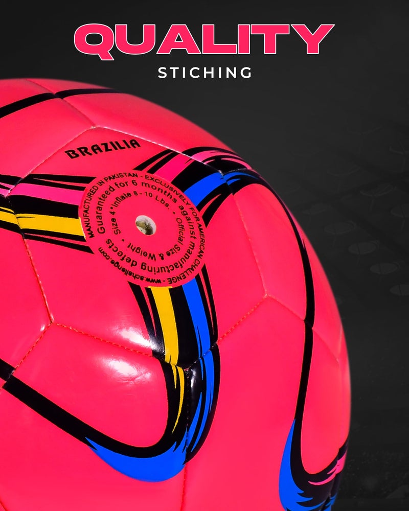 American Challenge Brasilia Soccer Ball â€“ Sizes 5, 4, 3 & 2 â€“ Youth & Adult Training Soccer Ball for Practice, Games & Grass Fields - Image 2